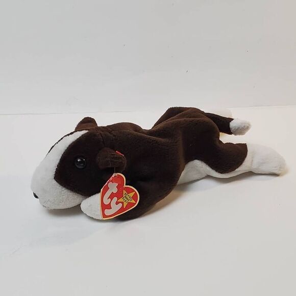 Ty Beanie Baby BRUNO the Dog Stuffed Animal Toy - Picture 3 of 7
